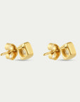 Deco Citrine Stud Earrings | Small