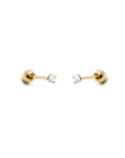 Prong CZ Screw Ball Back Stud | Single