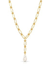 Chloe Maxi Pearl Lariat Necklace