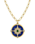 Blue Lapis Compass Star Pendant
