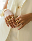 Skylar Bezel Beaded Ring
