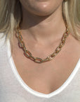 Marley Oval Links Necklace | Two tone