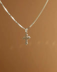 Heirloom Dotted Cross Necklace | Silver