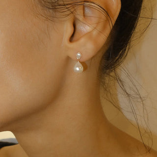 Baroque Petite Drop Earrings | Pearl