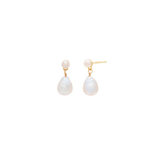Baroque Petite Drop Earrings | Pearl