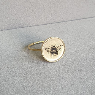 Round Bee Ring | Gold Vermeil Rings Anzu   