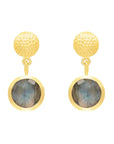 Carys Reversible Earrings | Mother of Pearl and Labradorite