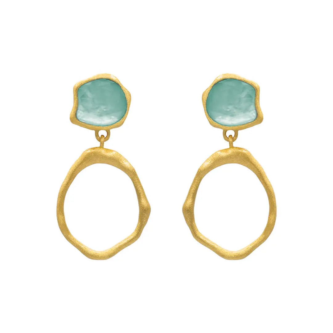 Inanna Earrings | Aqua