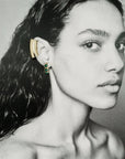 Corynn Gemstone Huggies | Malachite