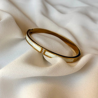 Rigid Mother of Pearl Bangle