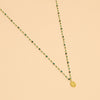 Emerald Beaded Medallion Necklace Necklaces Une A Une   