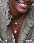 Chrysanthemum Flower Pearl Necklace