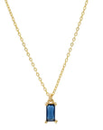 Tiny Emerald Cut CZ Necklace