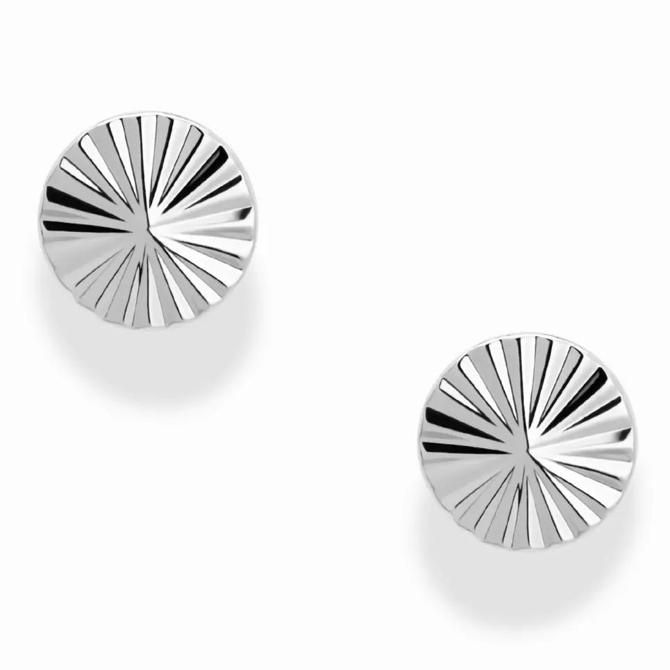 Delta Fluted Studs | Silver