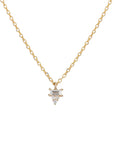 Diamond Baguette Cluster Necklace | 14K