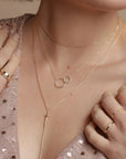 Duo Circle Necklace | 14K
