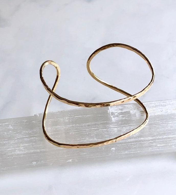 Hammered Wrap Adjustable Cuff
