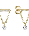 Bar Drop Stud Earrings