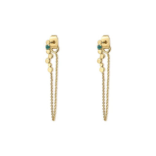 Felicie Chain Earrings Earrings BDM Studio Emerald  