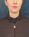 Figaro Rectangle Double Bird Necklace