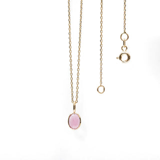 Pink Tourmaline Necklace | 14K