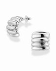 Laurel Statement Studs | Silver