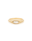 Marquise Signet Ring | White Topaz