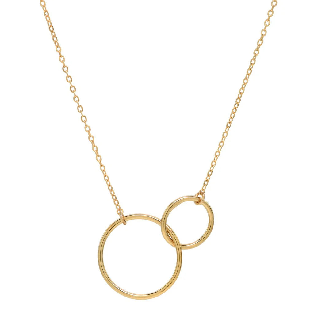 Duo Circle Necklace | 14K