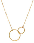 Duo Circle Necklace | 14K