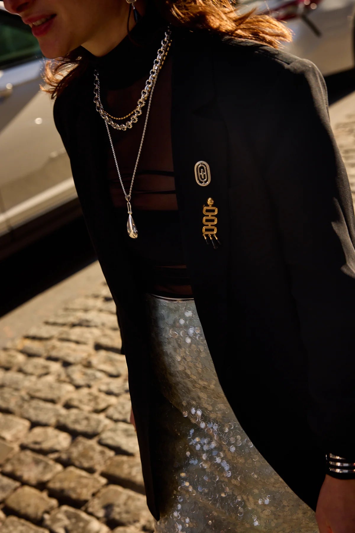 Marcela Brooch / Pendant | Black Onyx