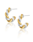 Sara Two-Tone Twist Hoops