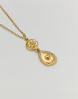 Love Of Nature Heart And Flower Drop Necklace