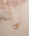 Duo Circle Necklace | 14K