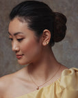 Cuckoo Flower Stud Earrings with White Pearl