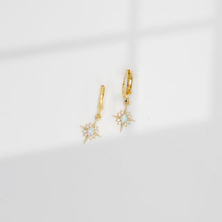 Opalite Star Huggies Earrings Katie Waltman Jewelry   