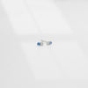 Tiny Double Stone Stud Earrings | Opal Earrings P&K Silver/Blue  
