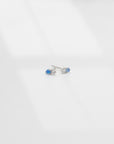 Tiny Double Stone Stud Earrings | Opal Earrings P&K Silver/Blue  