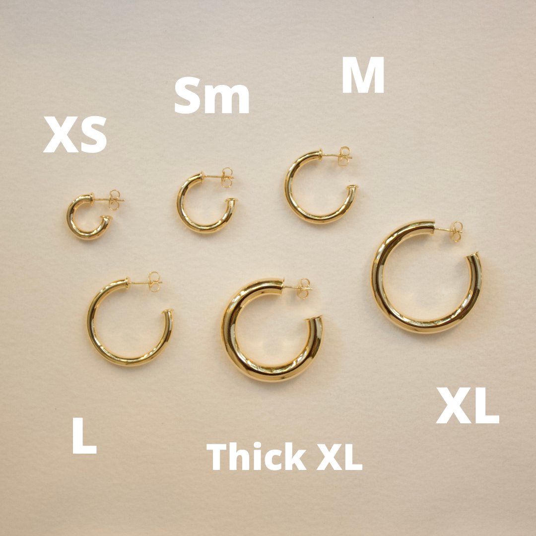 Classic Tube Hoops | Small Earrings P&K   