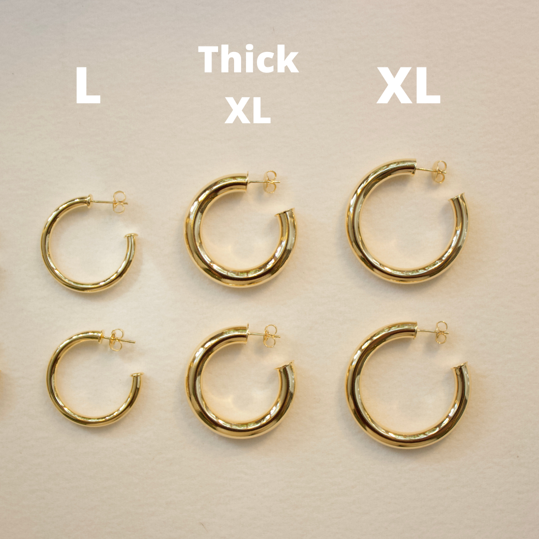 Classic Tube Hoops | X-Large Earrings P&K   