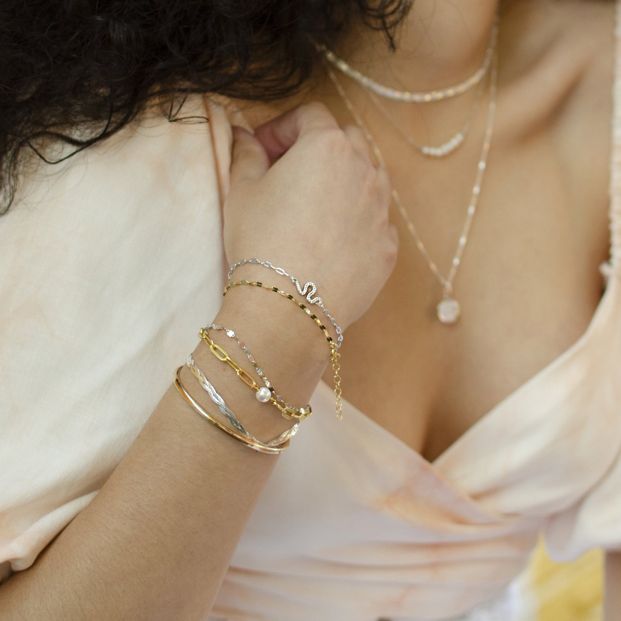 Shimmer Coin Bracelet Bracelets P&K   