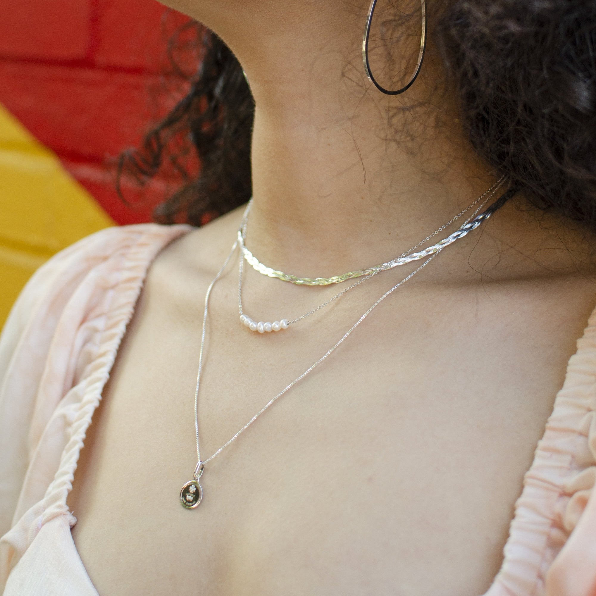 Love Token Necklace Round | Silver Necklaces Leah Alexandra   