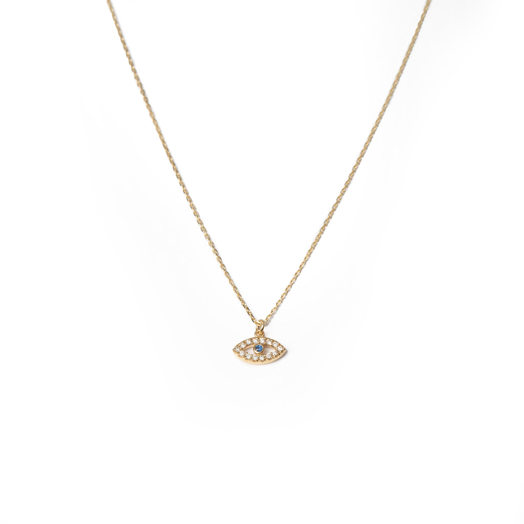 Everleigh Blue Sapphire and Diamond Necklace | 14K Necklaces Four Twenty Three   