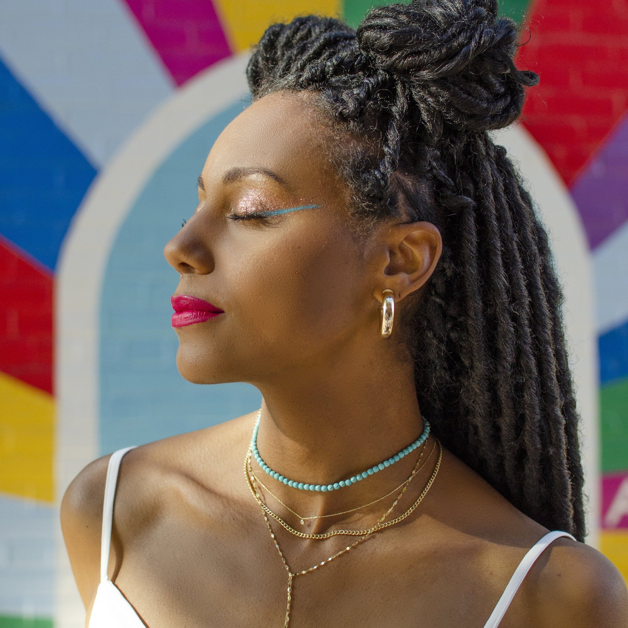 Sofia Chunky Hoop Earrings | Goldfill Earrings P&amp;K   
