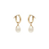 Amelia Hoops | Pearl Earrings Leah Alexandra   