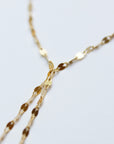 Double Strand Shimmer Coin Lariat Necklaces P&K   