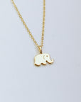 Baby Elephant Necklace Necklaces P&K Yellow Gold  