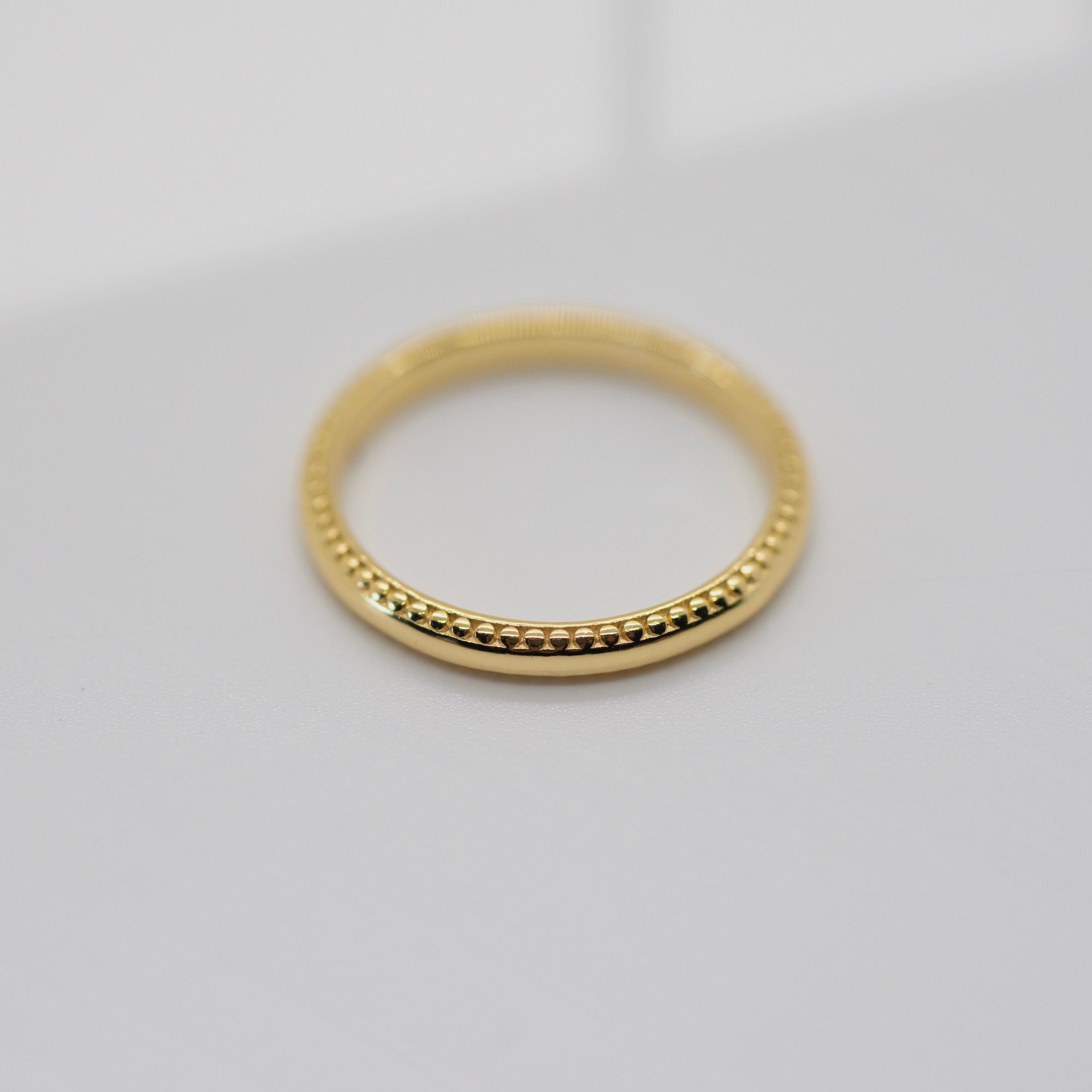 Textured Plain Stacking Ring Rings P&K 6 Yellow Gold 