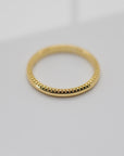 Textured Plain Stacking Ring Rings P&K 6 Yellow Gold 