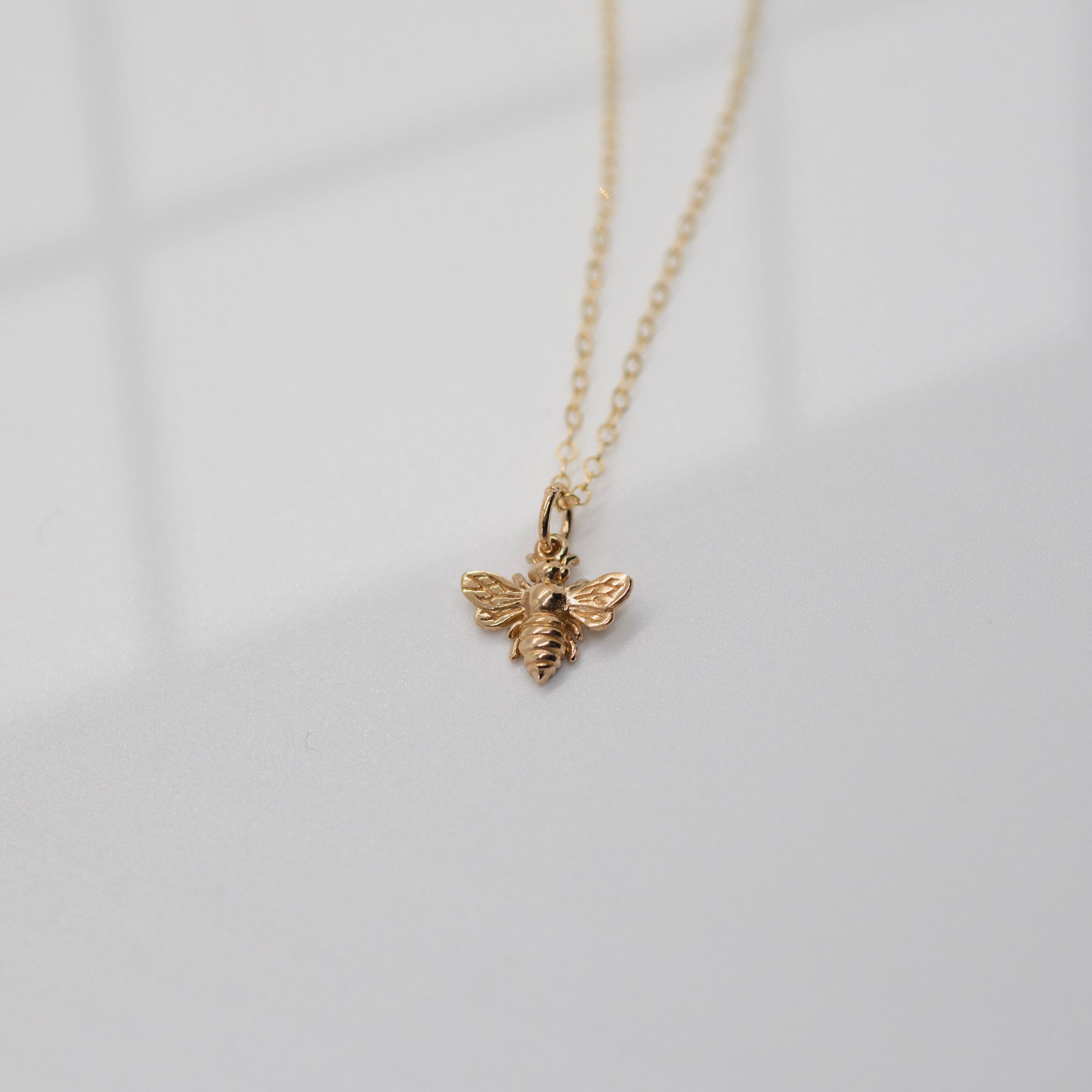 Small Bee Charm Necklace | Gold Necklaces Katie Waltman Jewelry   