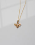 Small Bee Charm Necklace | Gold Necklaces Katie Waltman Jewelry   